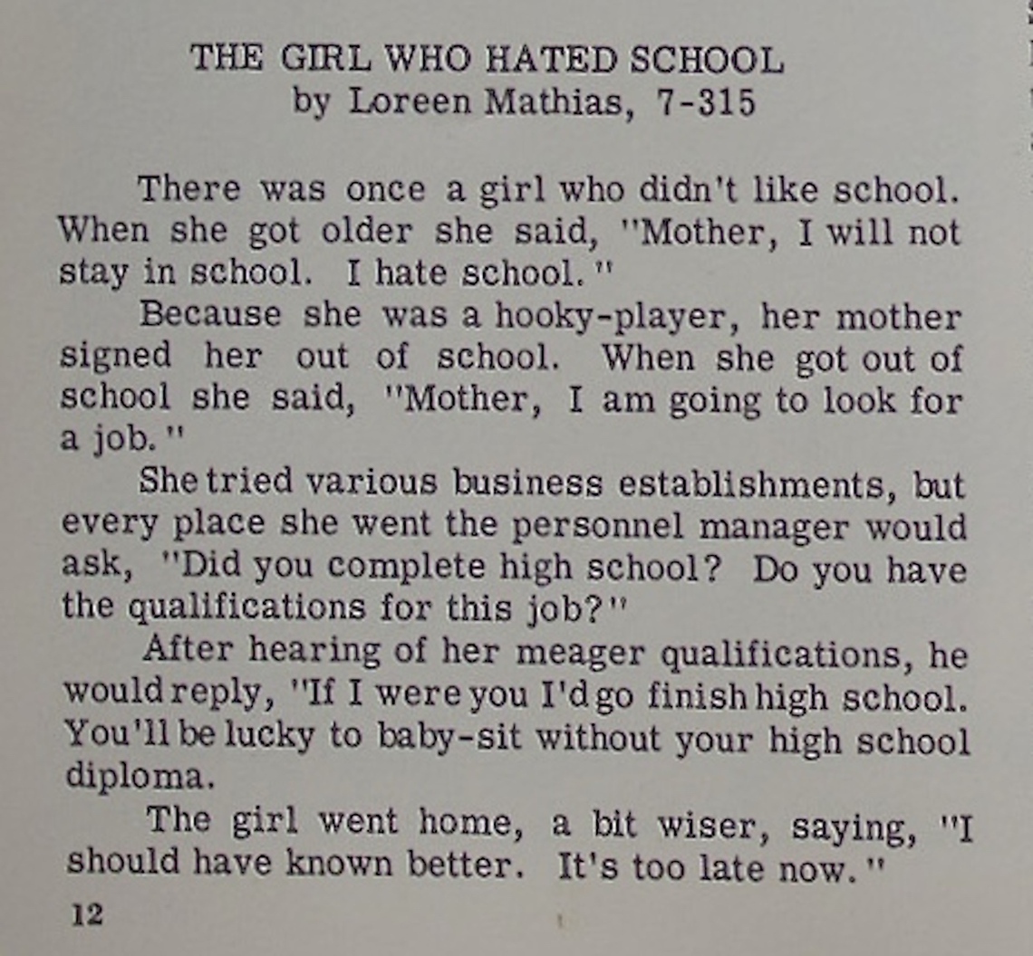The Girl who Hated School