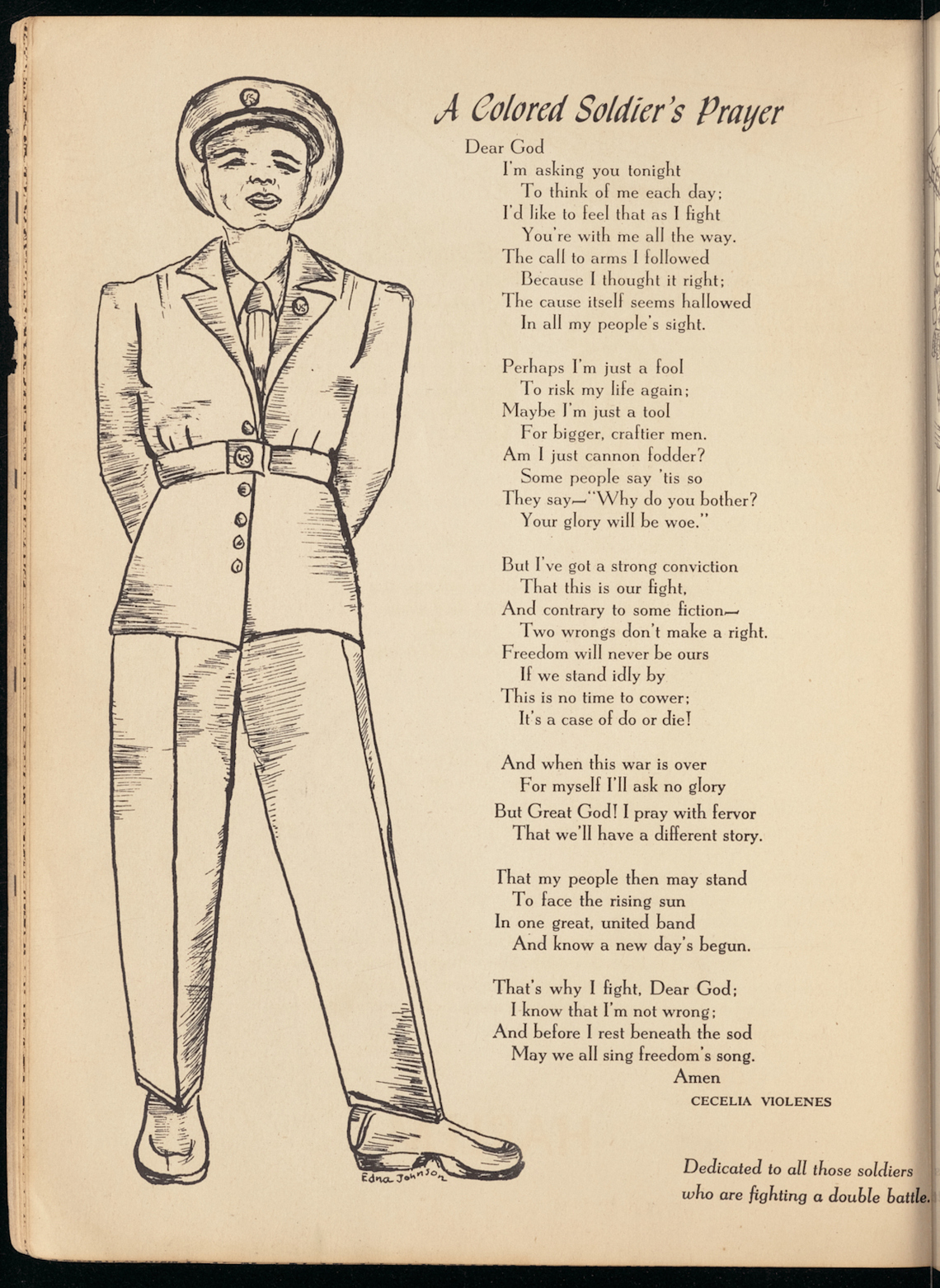 A Colored Soldier's Prayer
